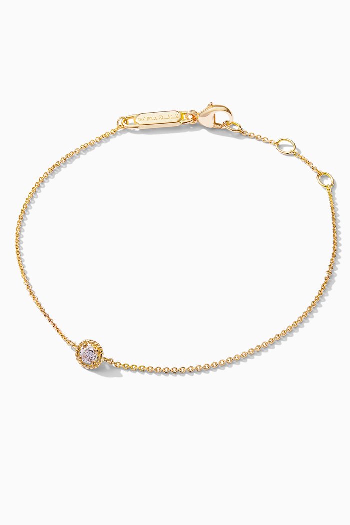 

Salasil Bracelet with Diamond in 18kt Yellow Gold, Small