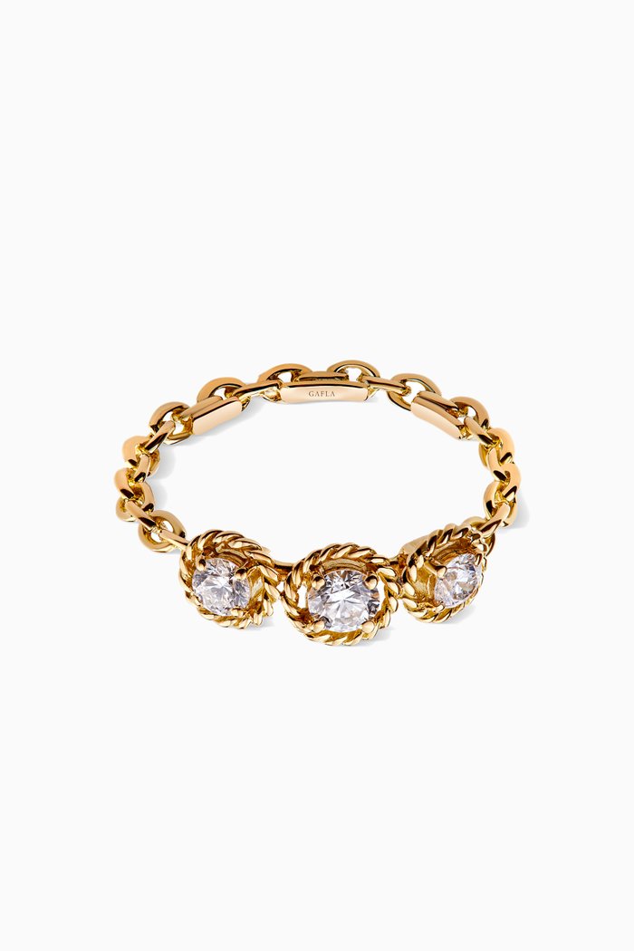 

Salasil Trio Diamond Ring in 18kt Yellow Gold