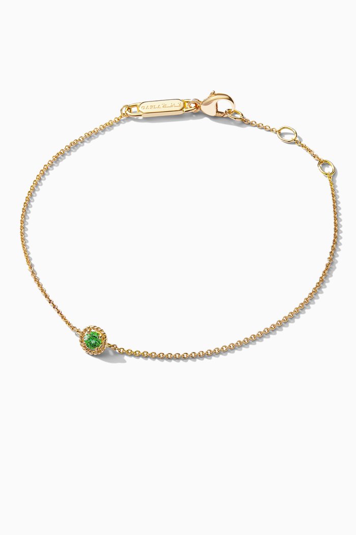 

Salasil Bracelet with Tsavorite in 18kt Yellow Gold