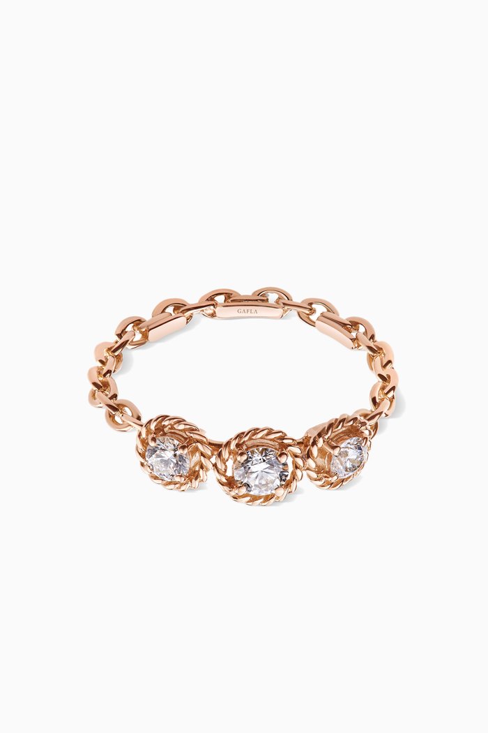 

Salasil Trio Diamond Ring in 18kt Rose Gold