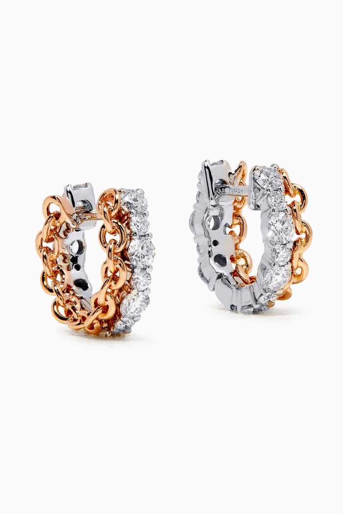 

Salasil Hoop Earrings with Diamonds in 18kt Rose Gold, Small