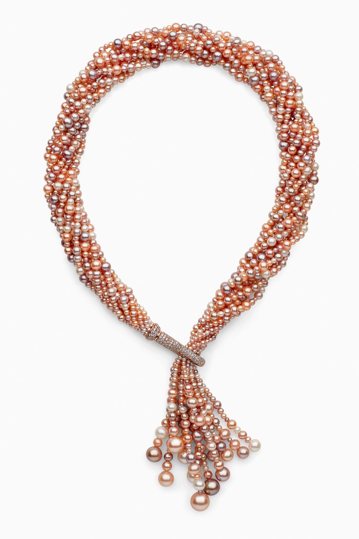 

Bahar Maidar Diamond Necklace with Pearls in 18kt Rose Gold