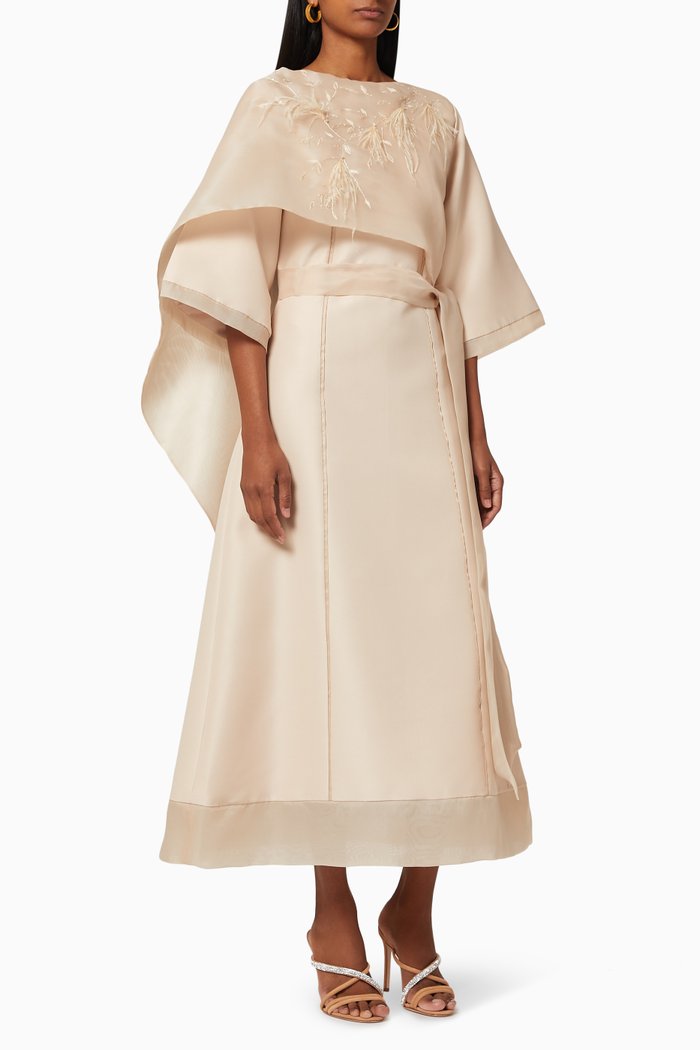 

Embellished Cape Kaftan, Neutral