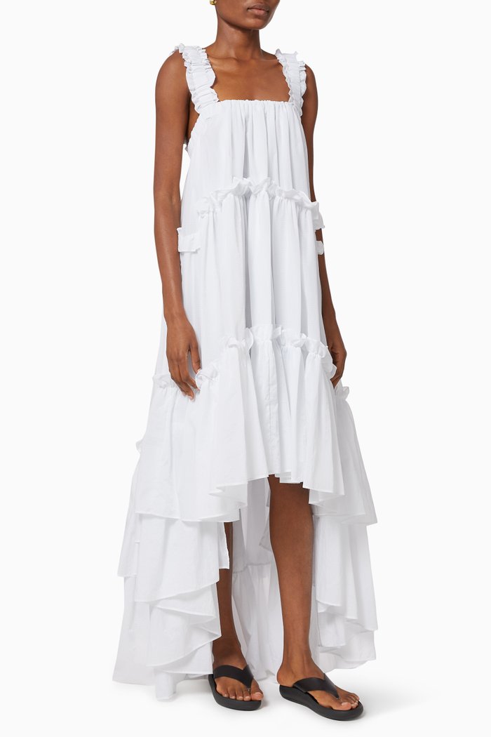 

Aubrey Ruffle Gown, White