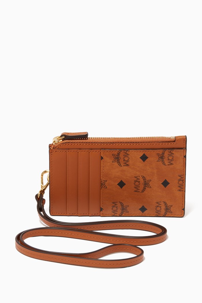 

Lanyard Card Holder in Visetos Original, Brown