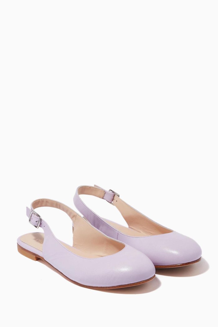 

Isidore Glass Ballerina in Leather, Purple