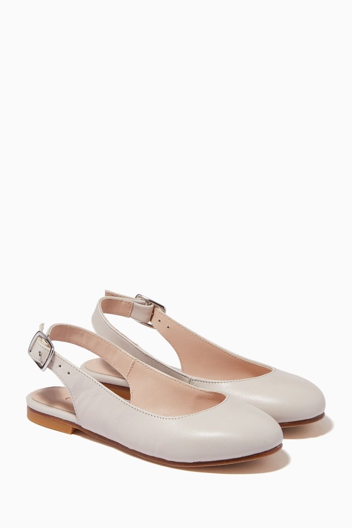 

Isidore Glass Ballerina in Leather, White