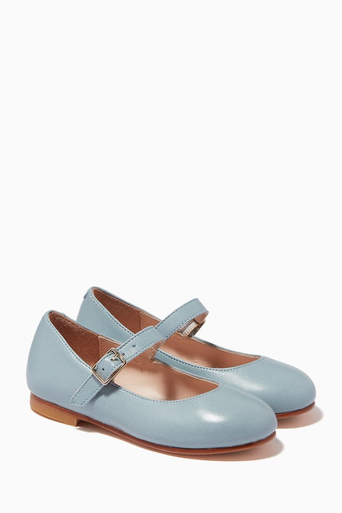 

Penelope Andriatico Ballerinas in Leather, Blue