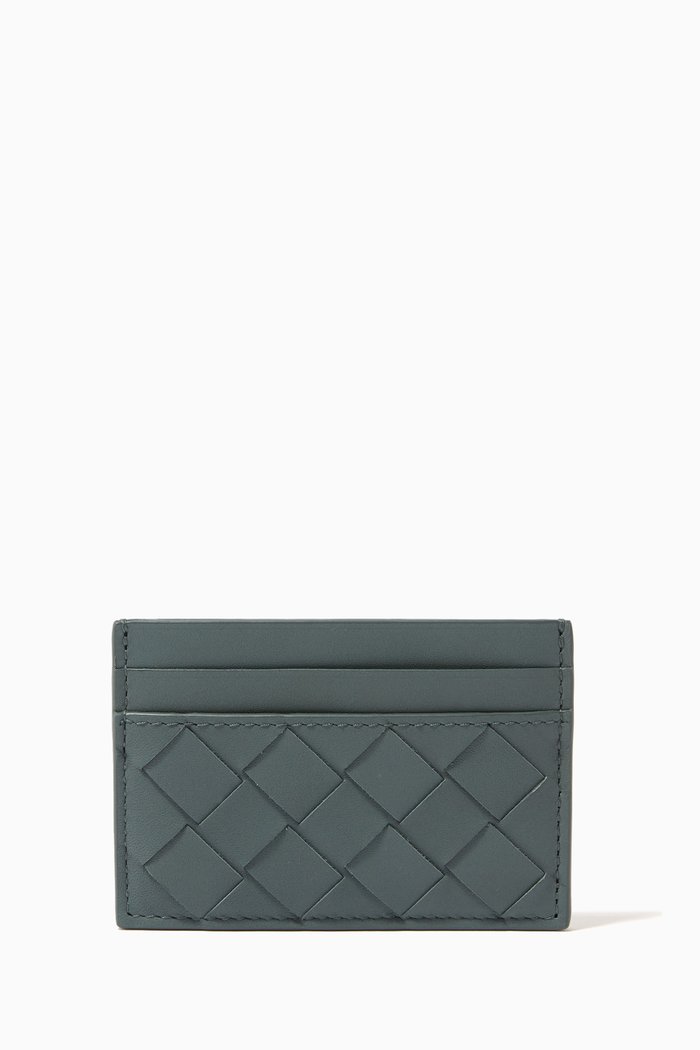 

Card Case in Intrecciato Calfskin, Neutral