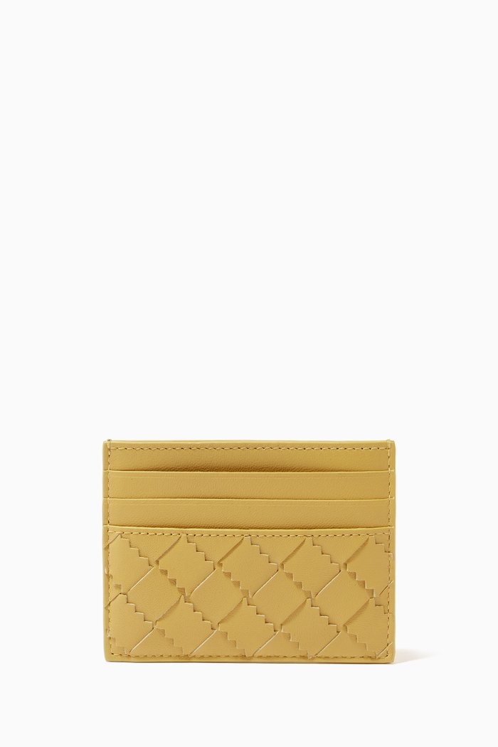 

Card Case in Intrecciato Nappa, Yellow