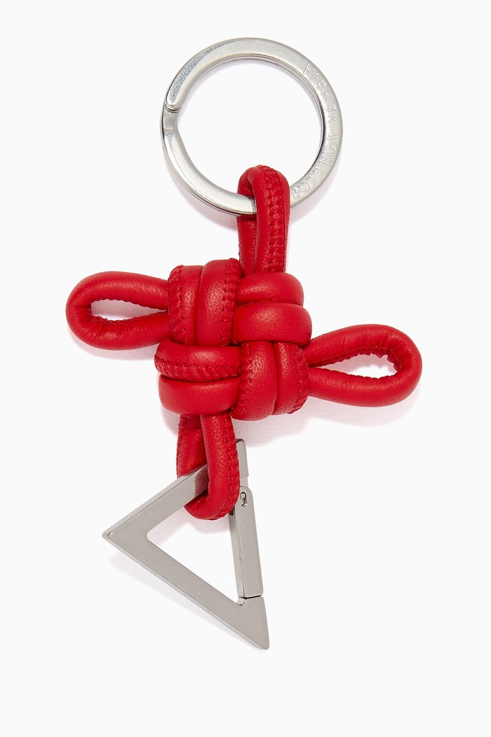

Knotted Key Ring in Nappa, Red