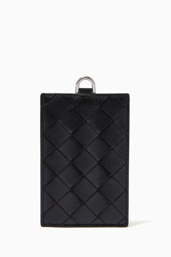 

Luggage Tag in Intrecciato Nappa, Black