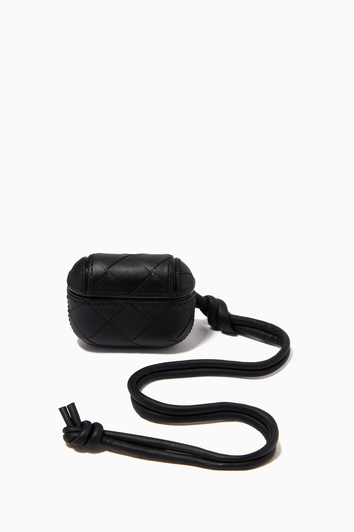 AirPods Pro Case in Intrecciato Nappa, Black