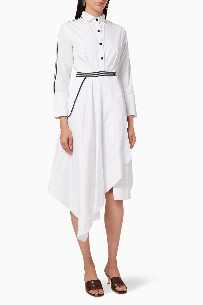 

Athlete Midi Shirt Dress, White