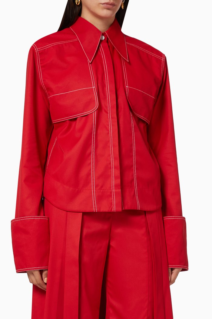 

Xela Cotton Shirt, Red