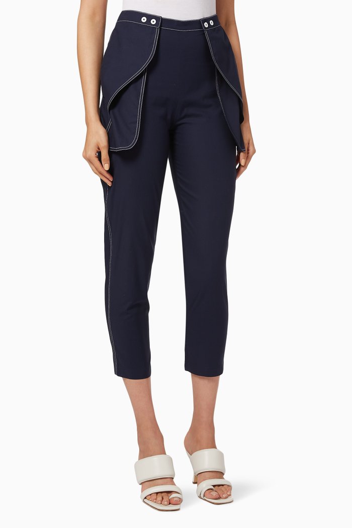 

Lexa Cotton Poplin Trousers, Blue