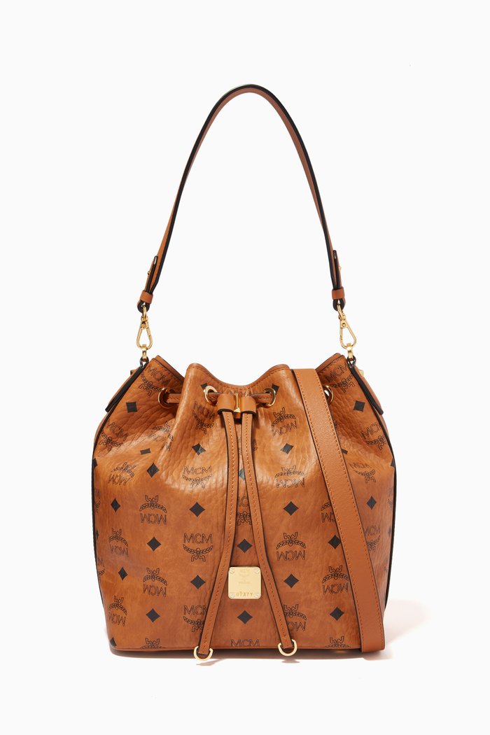 

Small Essential Drawstring Bag in Visetos Original, Brown