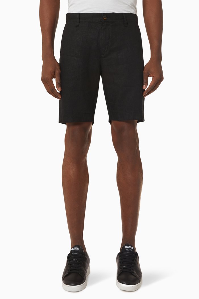 

Edmund Shorts in Linen, Black