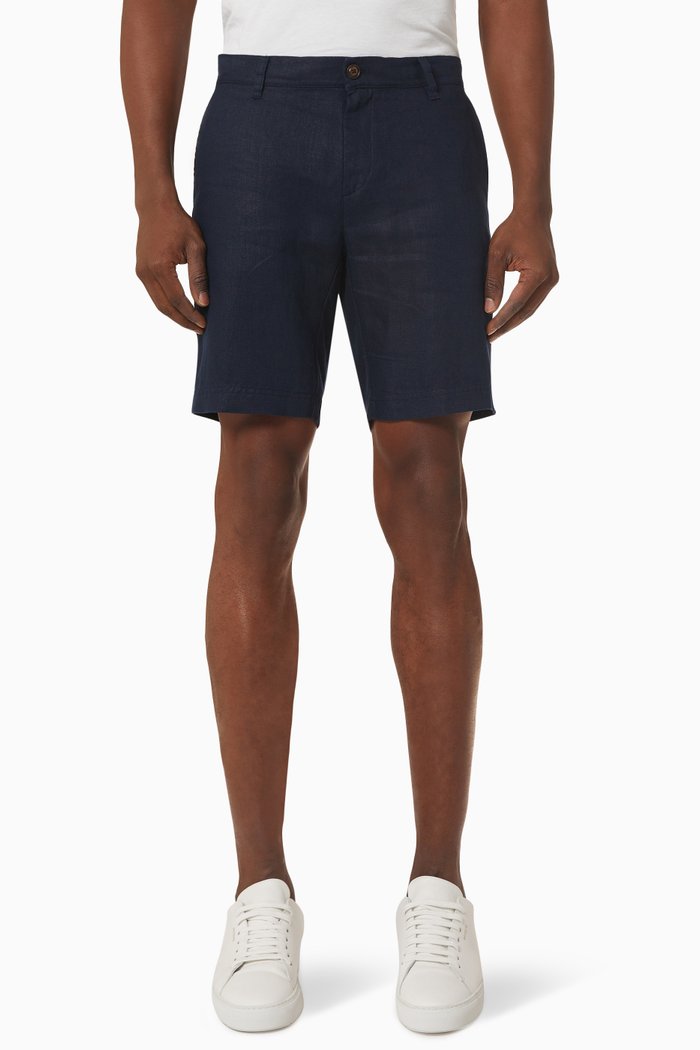 

Edmund Shorts in Linen, Blue