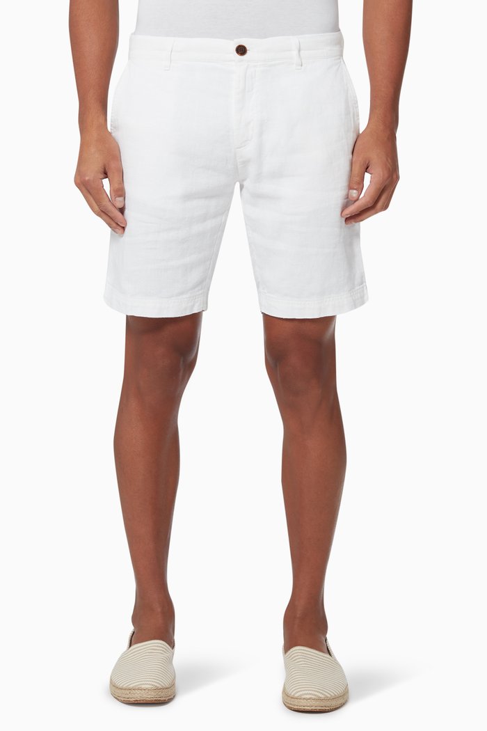 

Edmund Shorts in Linen, White