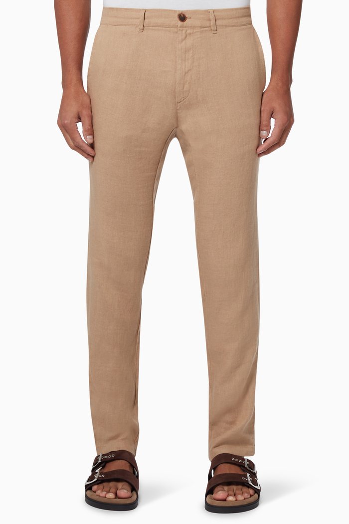 

Edan Chino Pants in Linen, Neutral