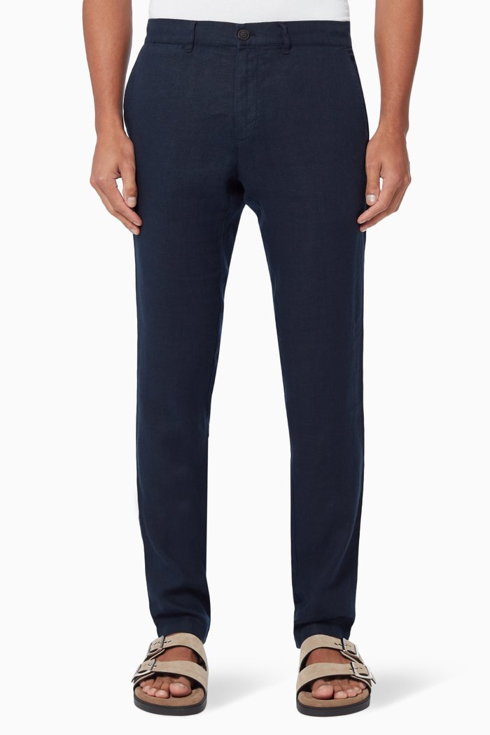 

Edan Chino Pants in Linen, Blue