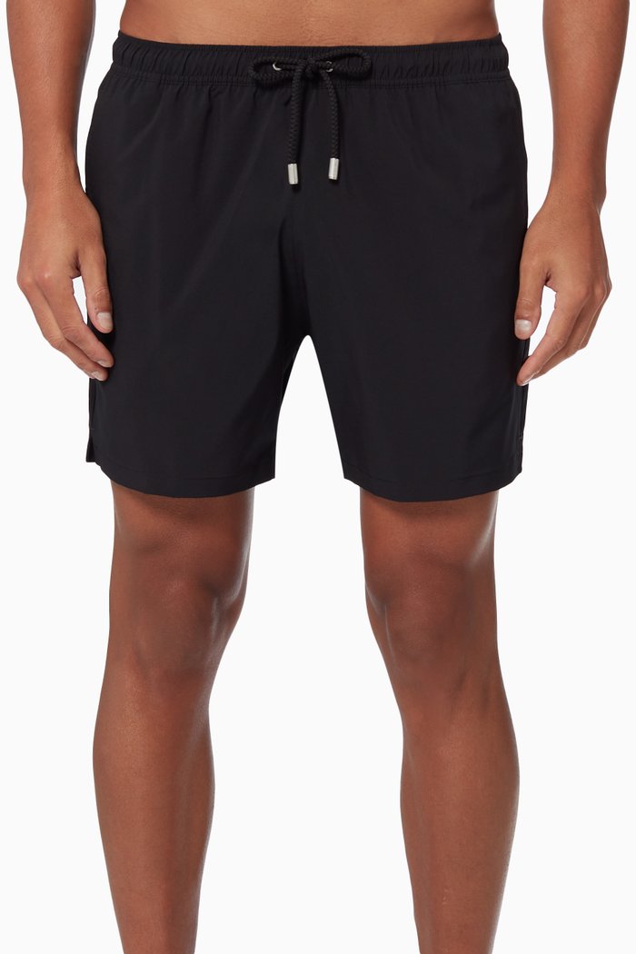 

Arthus Stretch Solid Swim Shorts, Black