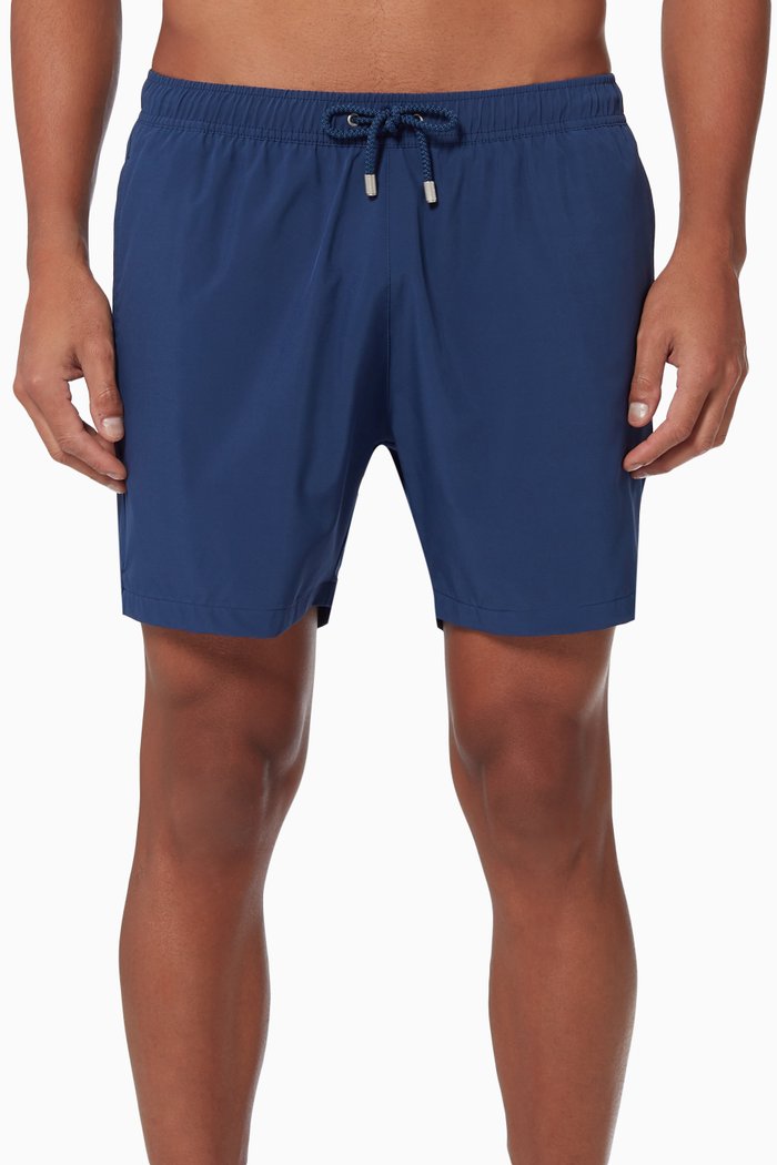 

Arthus Stretch Solid Swim Shorts, Blue
