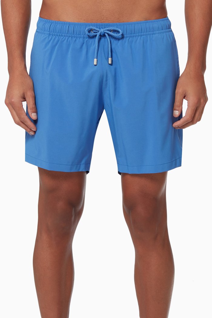 

Arthus Stretch Solid Swim Shorts, Purple