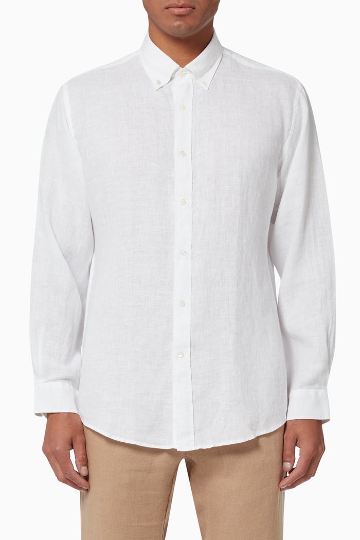 

Martin Shirt in French Linen, White