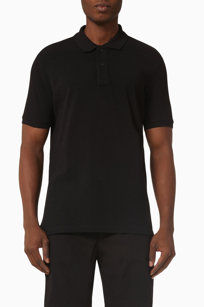 

Bruce Polo Shirt in Cotton Piqué, Black