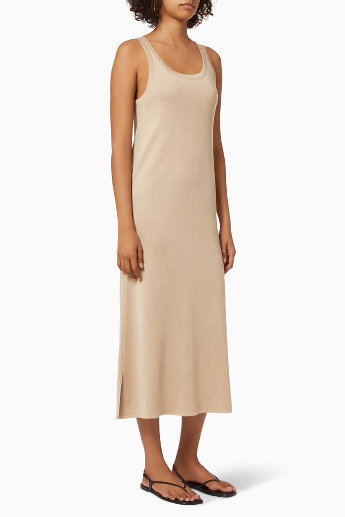 

Cloveri Maxi Dress in Cashmere Silk, Neutral