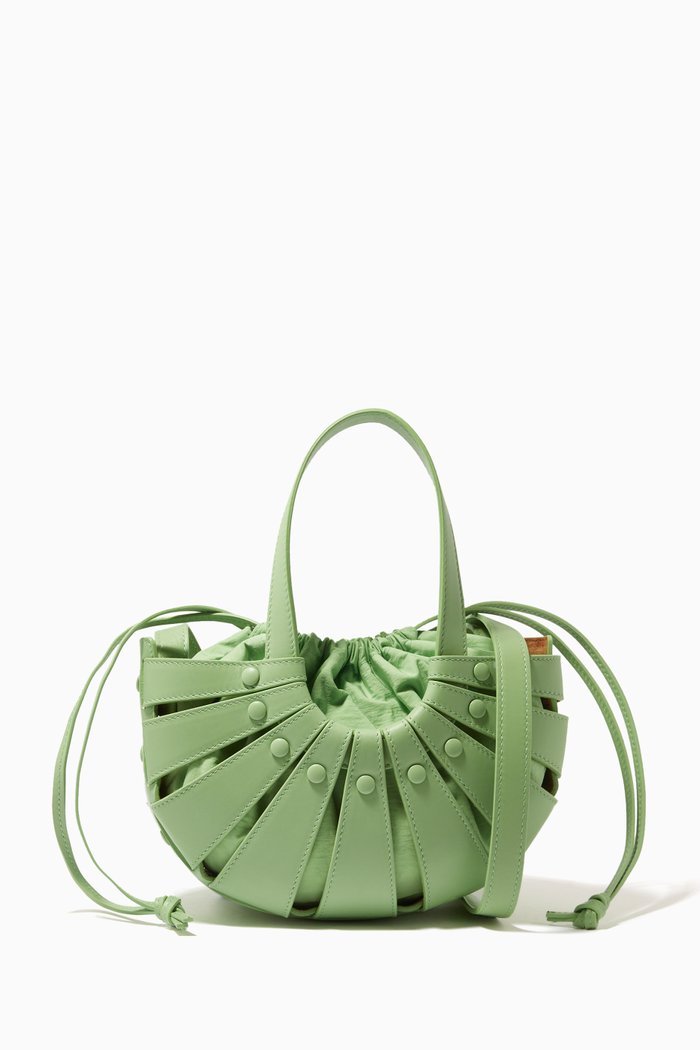 The Shell Bag in French Calf, Green