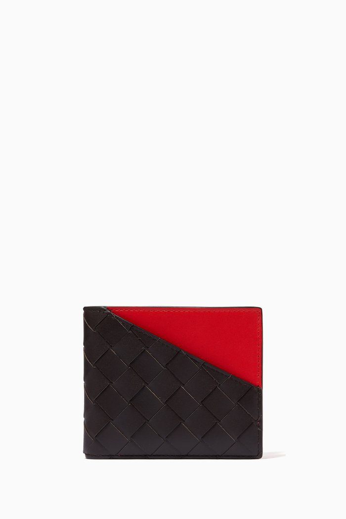 

Bi-fold Wallet in Intrecciato Calfskin, Brown