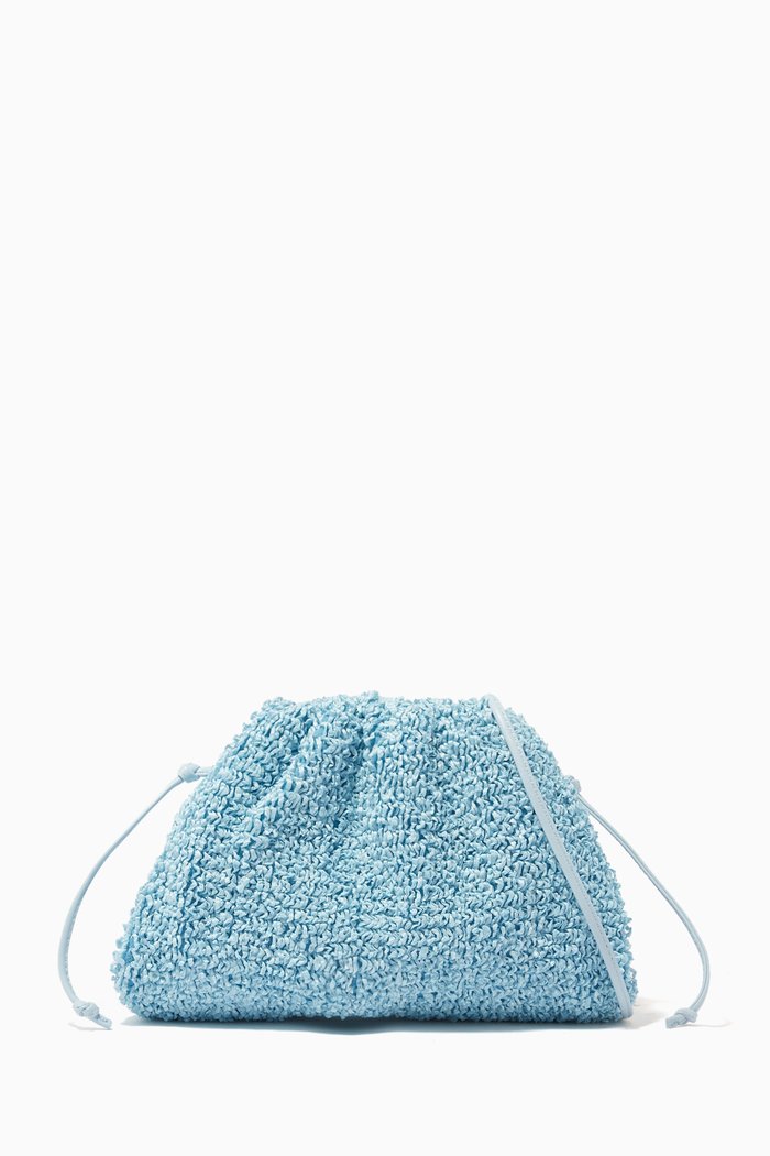 The Mini Pouch in Bouclé, Blue
