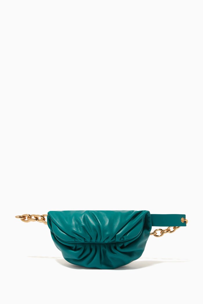The Belt Chain Pouch in Nappa Calfskin, Blue