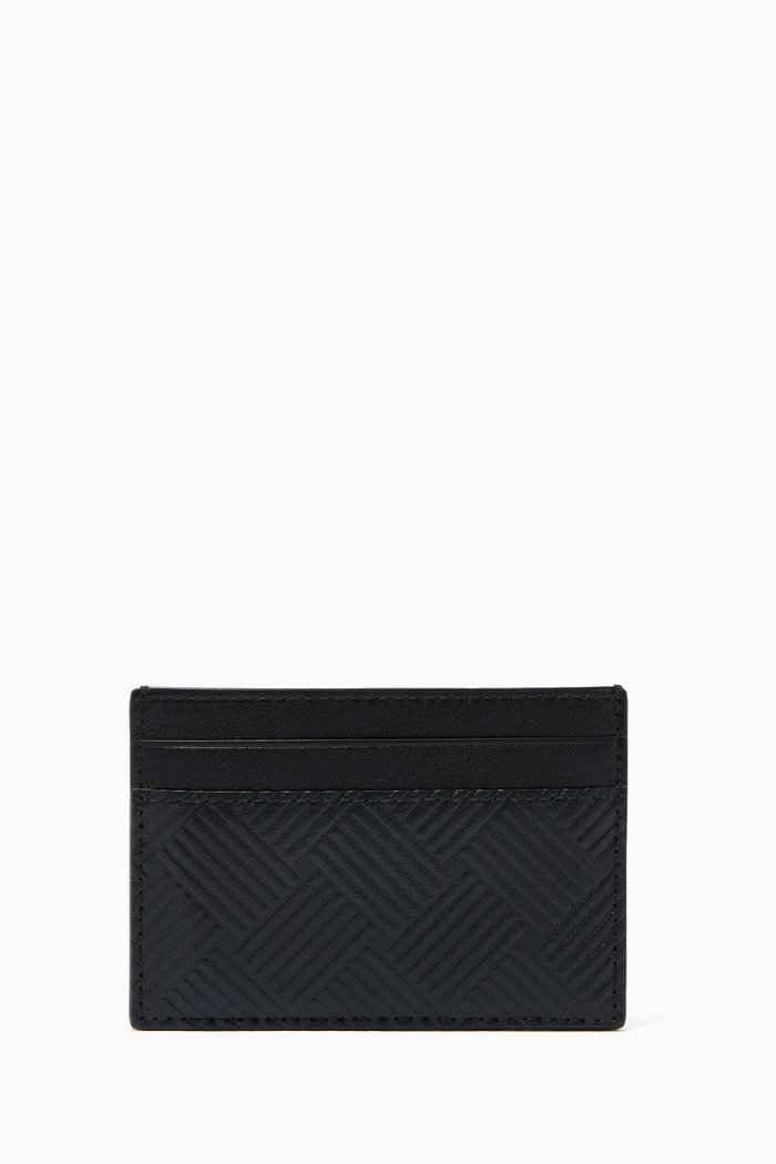 

Card Case in Intrecciato Debossed Calfskin, Black