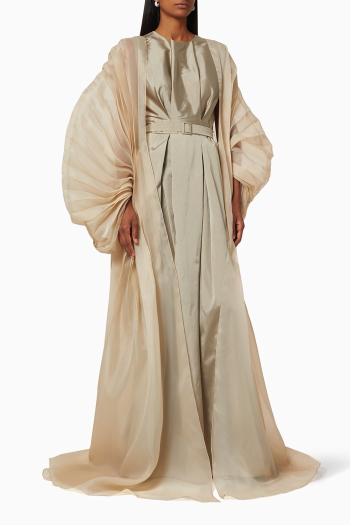 

Camellia Silk Dress & Taffeta Jacket Set, Multicolour