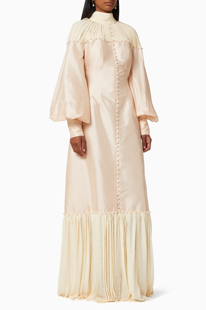 

Petal Silk Dress, Neutral