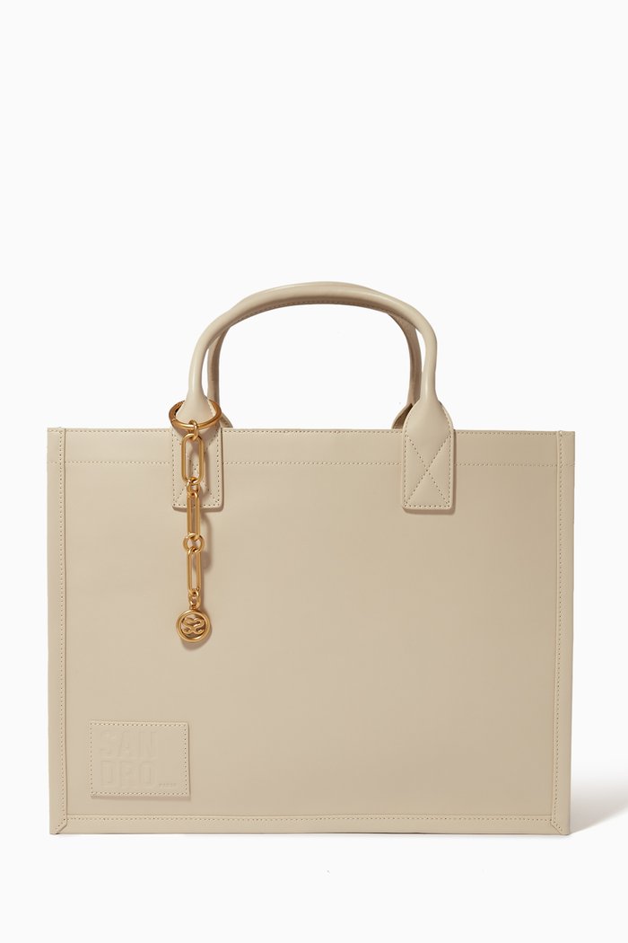 

Tote Bag in Leather, Neutral