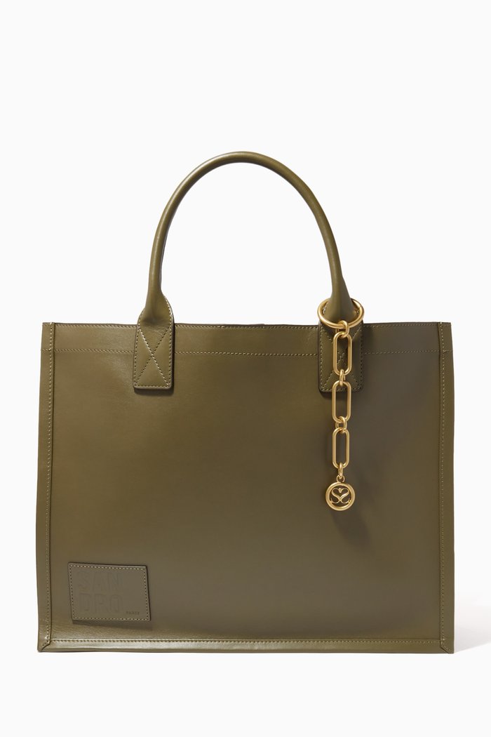 

Tote Bag in Leather, Green