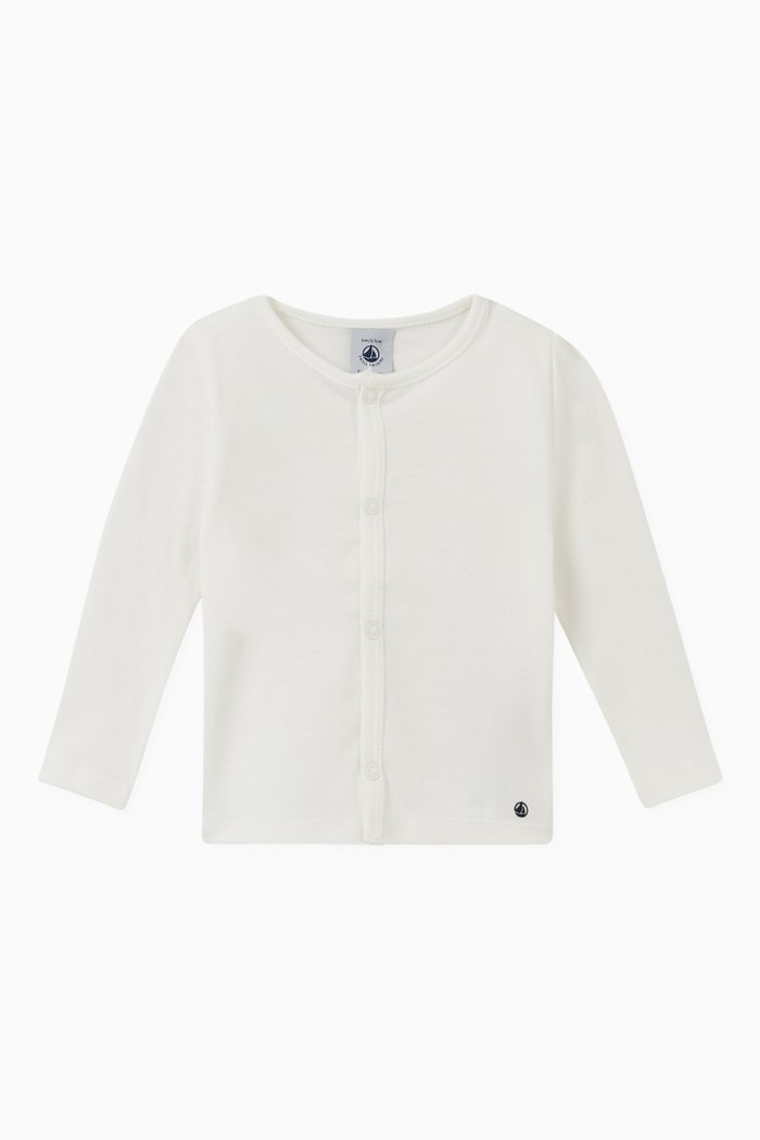 

Knit Cotton Cardigan, White