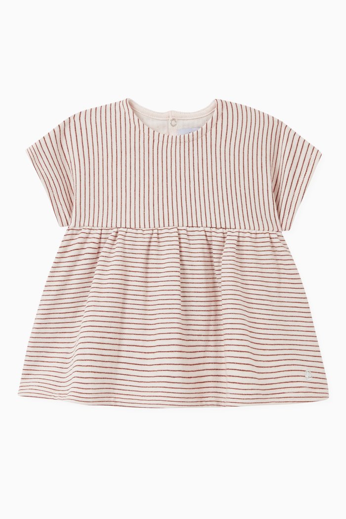 

Striped Cotton Blouse, Pink