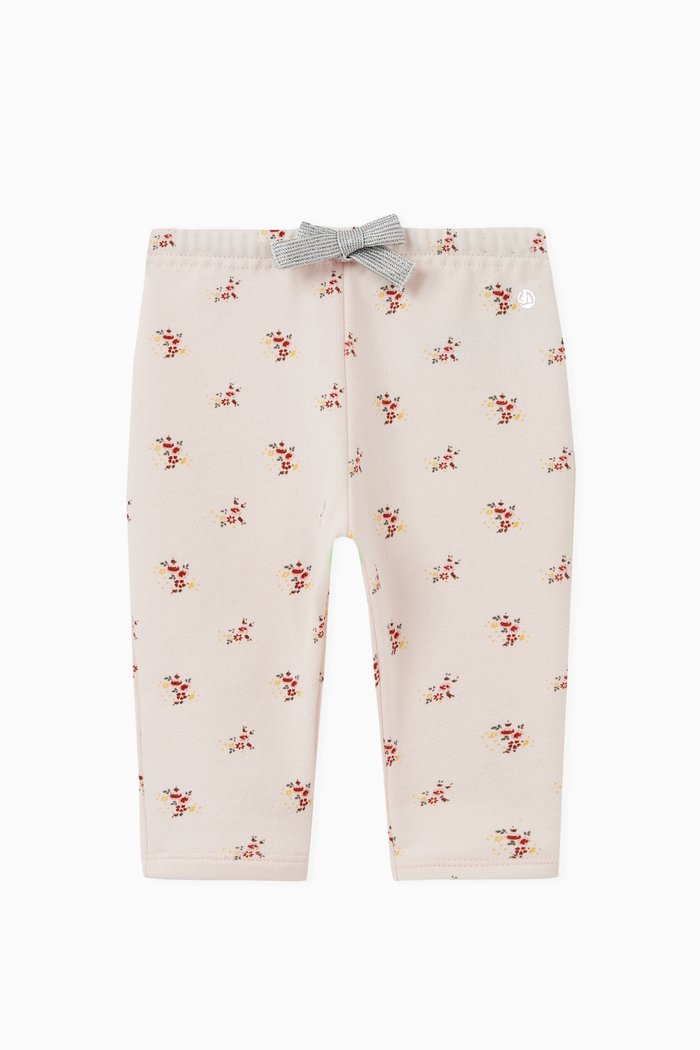 Floral Fleece Trousers, Pink