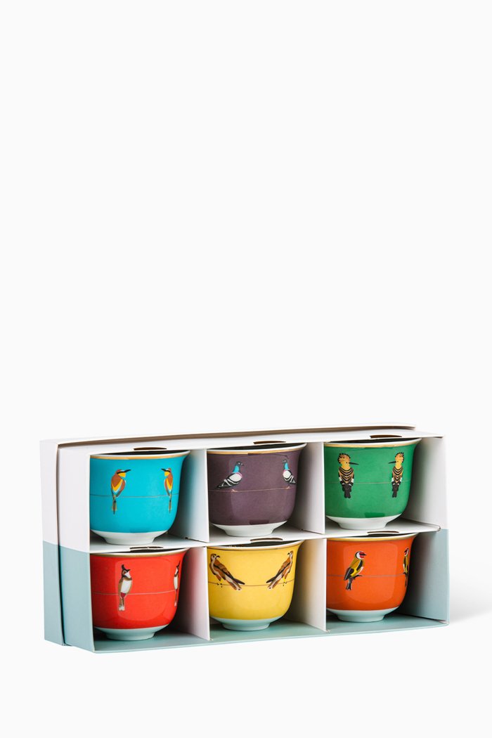 

Mix & Match Sarb Arabic Coffee Cups, Set of 6, Multicolour