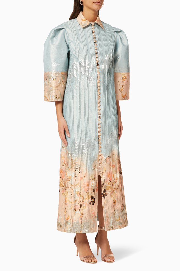 Shimmery Dress in Micro Pleats, Multicolour