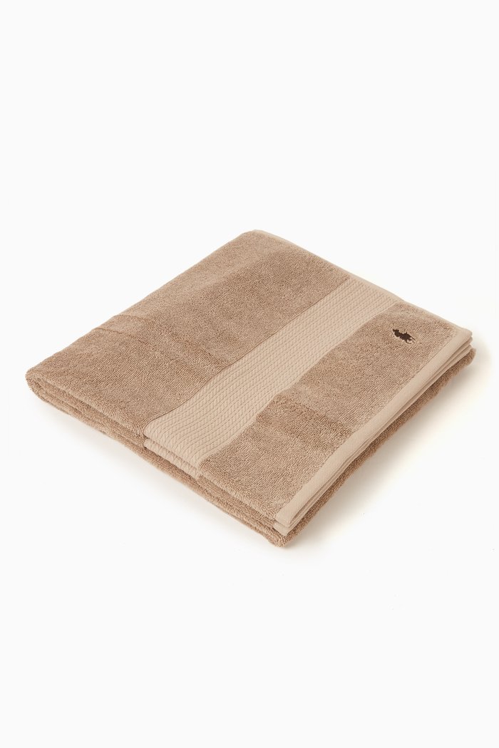 

Player Bath Towel in Terry Cotton, Brown