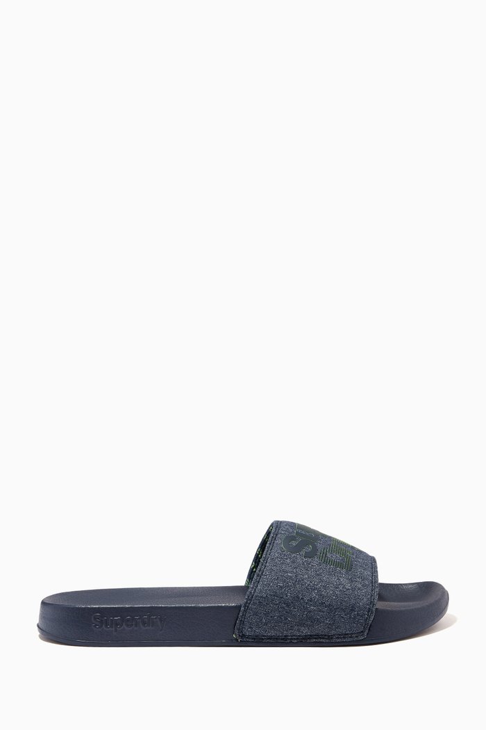 

Lineman Pool Sliders in Fabric and EVA, Blue