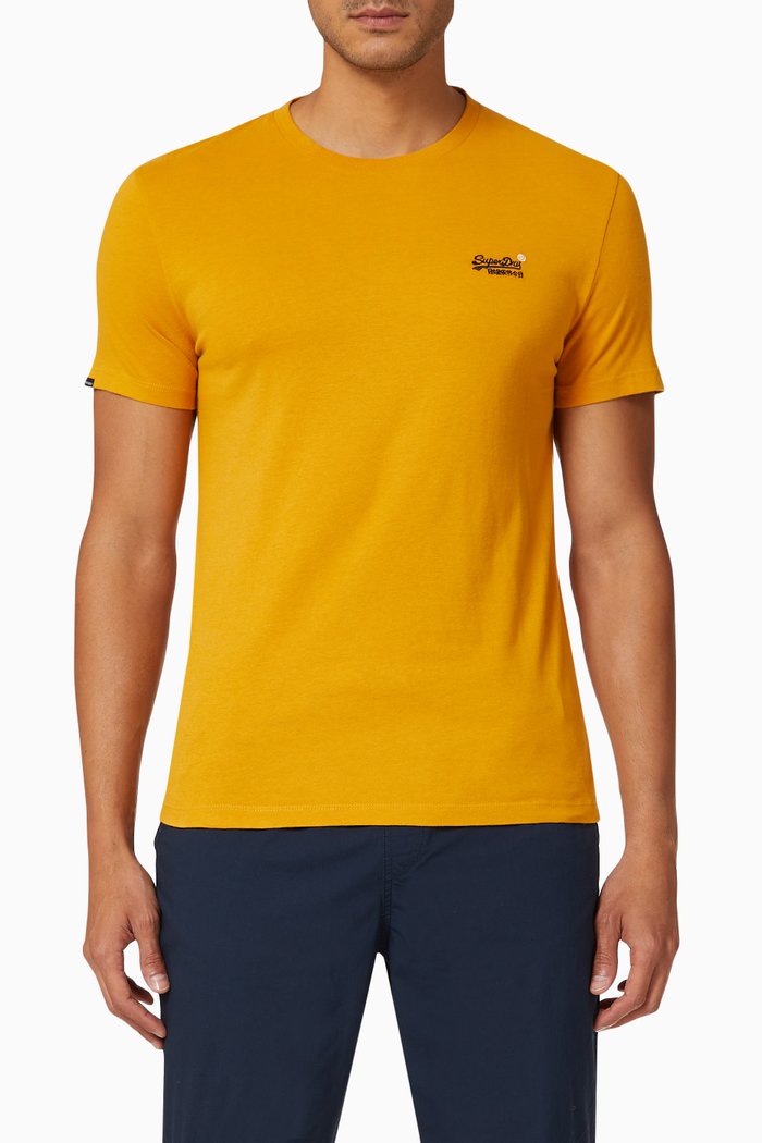 Orange Label T-shirt in Organic Cotton, Gold