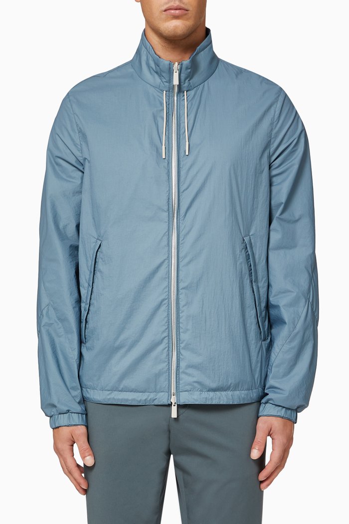 

Nylon Reversible Short Jacket, Blue